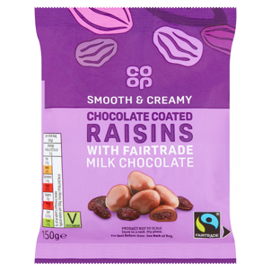 Co-op Fairtrade Chocolate Coated Californian Raisins